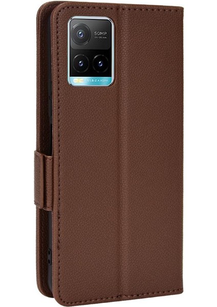 Vivo Y21/Y21S/Y33S Pu Deri Kart Yuvaları Tutucu Cüzdan Manyetik (Yurt Dışından) modelleri