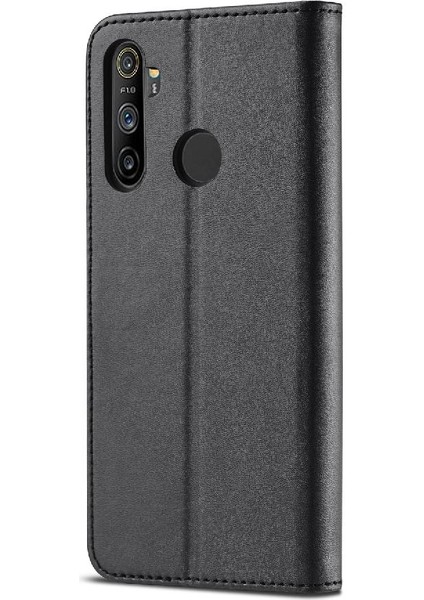 YH Mall Realme Için Kılıf 5/5i/5s/6i Tutucu Buzağı Doku ile Yatay Flip Case (Yurt Dışından)