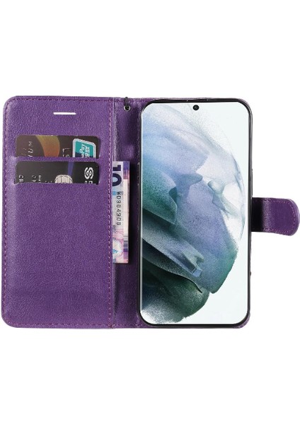 Kart Yuvası ile Samsung Galaxy S22 Ultra Klasik Düz Renk Için Flip Case (Yurt Dışından) fırsatları