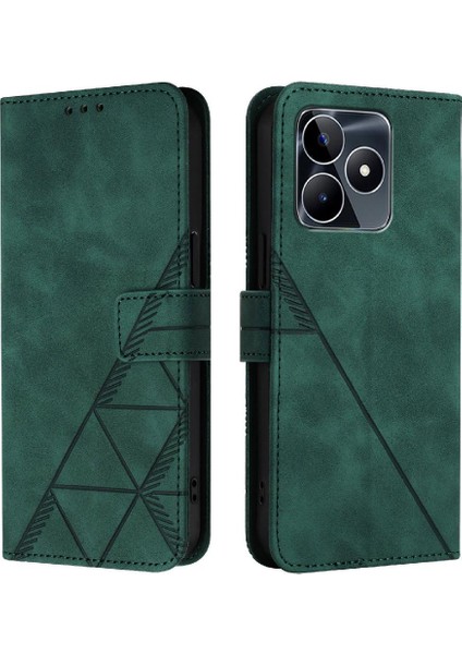 Realme Narzo N53 4g Kredi Kartı Tutucu Flip Folio Kitap Koruyucu Için Kılıf (Yurt Dışından)