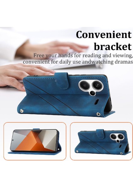 Xiaomi Redmi Not 13 Pro Artı Pu Deri Kayış Kickstand Için Filp Durumda (Yurt Dışından) modelleri