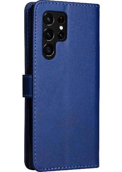 Kart Yuvası ile Samsung Galaxy S22 Ultra Klasik Düz Renk Için Flip Case (Yurt Dışından) fırsatları