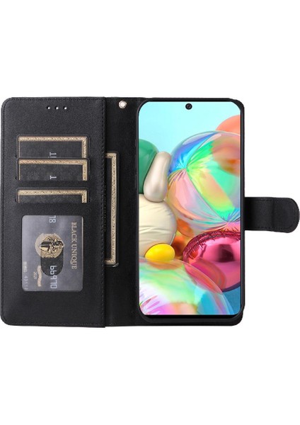 Samsung Galaxy A71 Için Flip Case Darbeye Basit Iş Cüzdan Kılıf (Yurt Dışından) modelleri