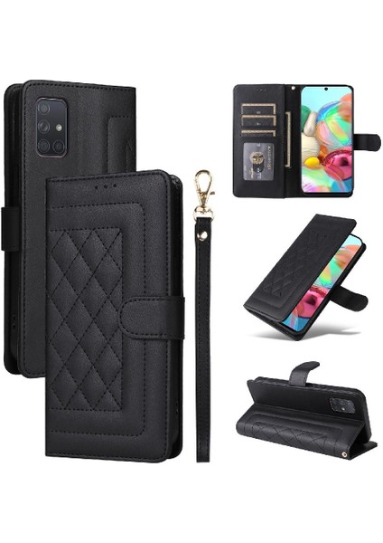 Samsung Galaxy A71 Için Flip Case Darbeye Basit Iş Cüzdan Kılıf (Yurt Dışından) fırsatları