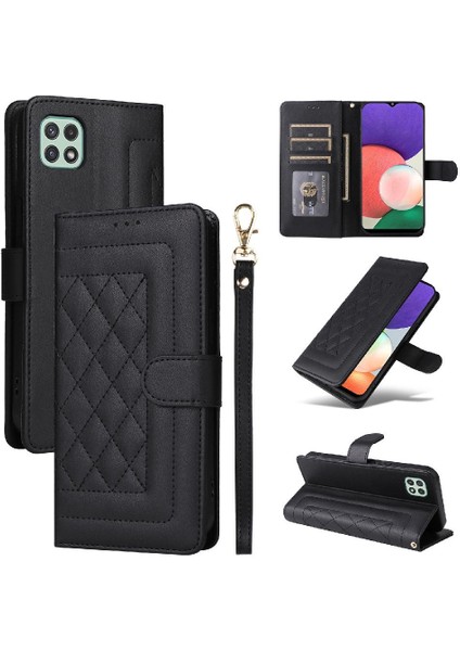 Samsung Galaxy A22 5g Için Flip Case Darbeye Basit Iş Cüzdan (Yurt Dışından)