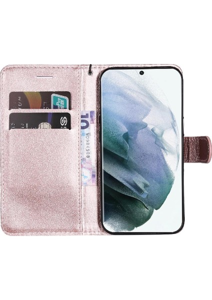 Kart Yuvası ile Samsung Galaxy S22 Ultra Klasik Düz Renk Için Flip Case (Yurt Dışından) indirimleri