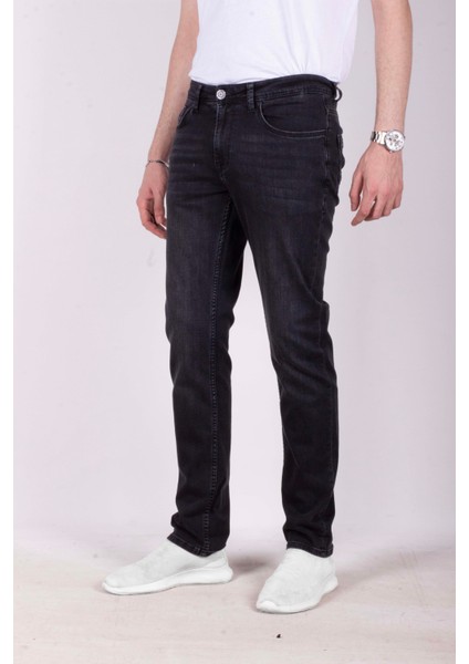 Erkek Kot Pantolon Slim Fit Siyah Düz Paça 5 Cepli Jean Ncs Jeans 2244-6098