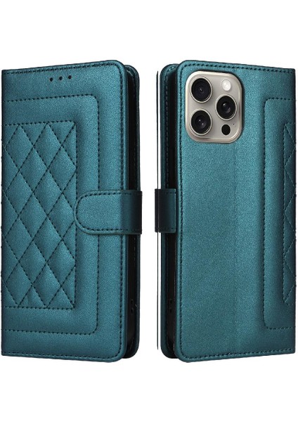 Iphone 15 Için Flip Case Deri Kılıf Cüzdan Darbeye Basit Iş (Yurt Dışından)