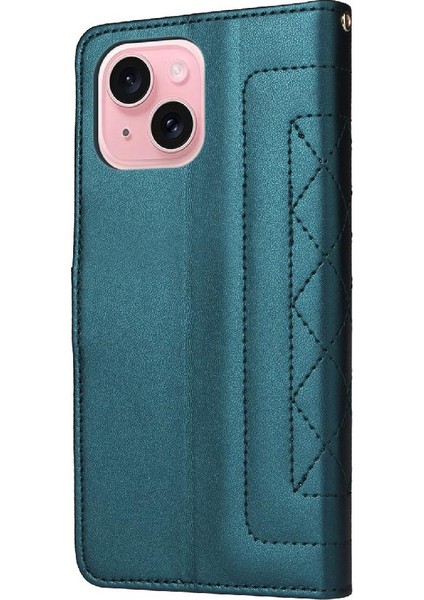 Iphone 15 Için Flip Case Deri Kılıf Cüzdan Darbeye Basit Iş (Yurt Dışından) modelleri