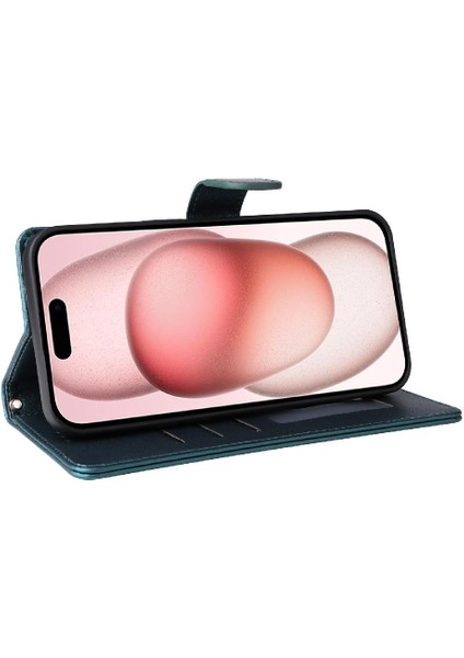 Iphone 15 Için Flip Case Deri Kılıf Cüzdan Darbeye Basit Iş (Yurt Dışından) fırsatları