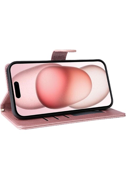 Iphone 15 Için Flip Case Deri Kılıf Cüzdan Darbeye Basit Iş (Yurt Dışından) modelleri
