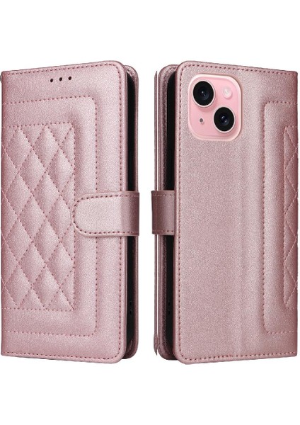 Iphone 15 Için Flip Case Deri Kılıf Cüzdan Darbeye Basit Iş (Yurt Dışından) indirimleri