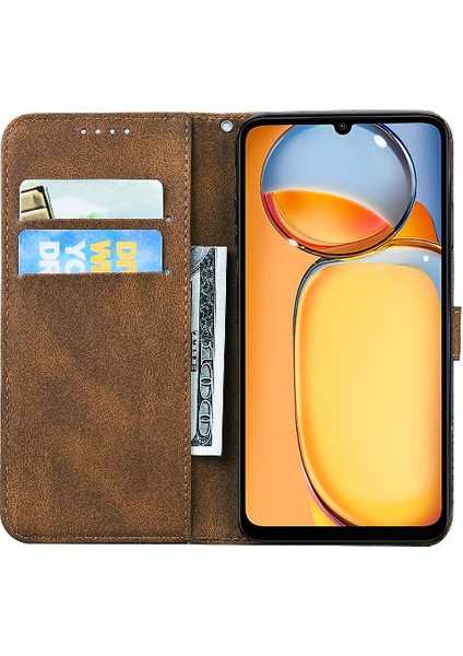 Xiaomi Redmi Için Kılıf Card 4g/5g Kart Yuvası Standı ile Flip Case Deri (Yurt Dışından) modelleri