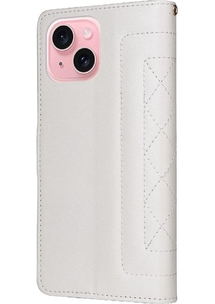 Iphone 15 Için Flip Case Deri Kılıf Cüzdan Darbeye Basit Iş (Yurt Dışından) indirimleri