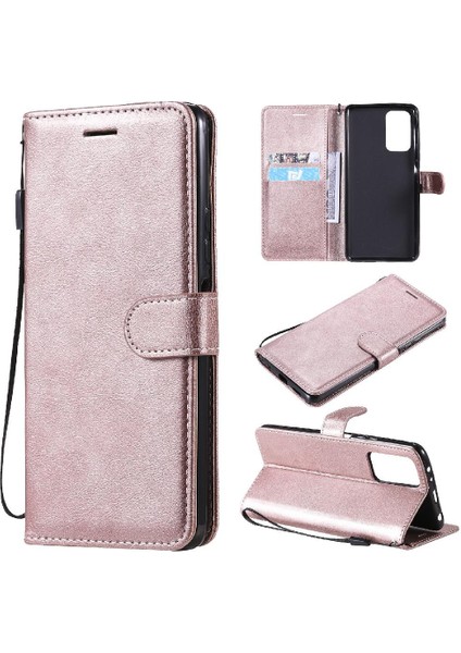 Xiaomi Redmi Not 10 Pro Için Flip Case Klasik Katı Renk Kart Yuvası ile (Yurt Dışından)