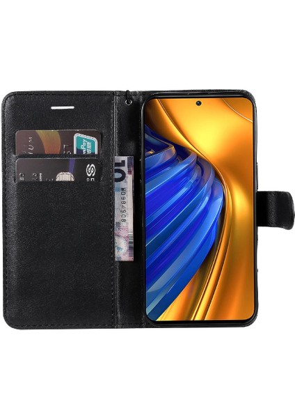 MY Boutique1 Xiaomi Redmi K40S Klasik Düz Renk Için Flip Case Yüksek Kalite Deri (Yurt Dışından)