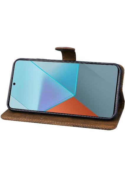 Xiaomi 14 Flip Case Deri Cüzdan Kart Yuvası Standı ile Büyük (Yurt Dışından)