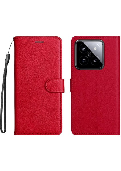 MY Boutique1 Xiaomi 14 Için Flip Case Klasik Düz Renk Yüksek Kaliteli Deri Iş (Yurt Dışından)