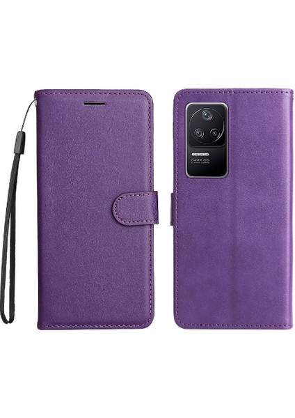 MY Boutique1 Xiaomi Redmi K40S Klasik Düz Renk Için Flip Case Yüksek Kalite Deri (Yurt Dışından)