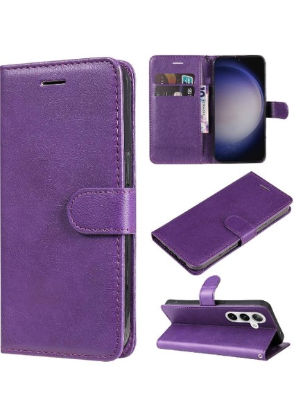 Samsung Galaxy S24 Yüksek Kaliteli Deri Iş Cüzdan Kılıf Için Flip Case (Yurt Dışından)