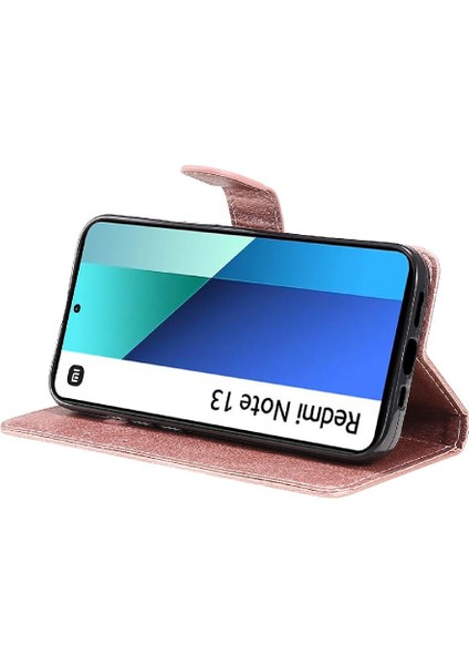 Xiaomi Redmi Not 13 Için Flip Case 4g Kart Yuvası ile Yüksek Kalite Deri (Yurt Dışından)