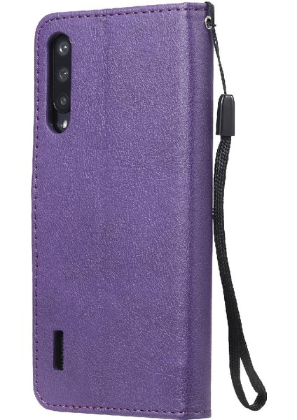 Kart Yuvası ile Xiaomi Mi CC9E Için Flip Case Klasik Katı Renk Yüksek Telefon (Yurt Dışından)