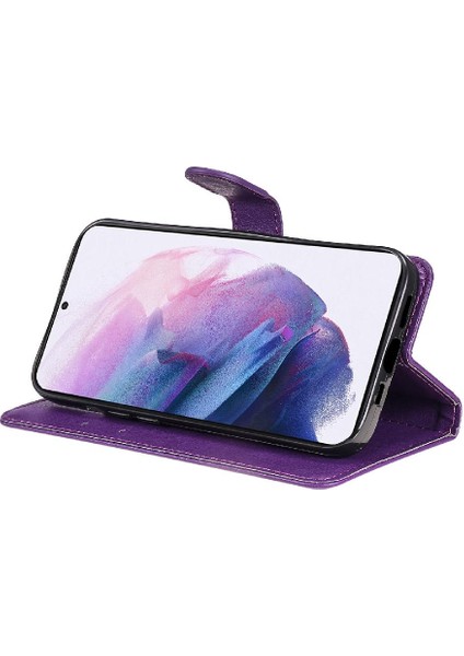 MY Boutique1 Samsung Galaxy S22 Artı Klasik Düz Renk Iş Cüzdan Için Flip Case (Yurt Dışından)