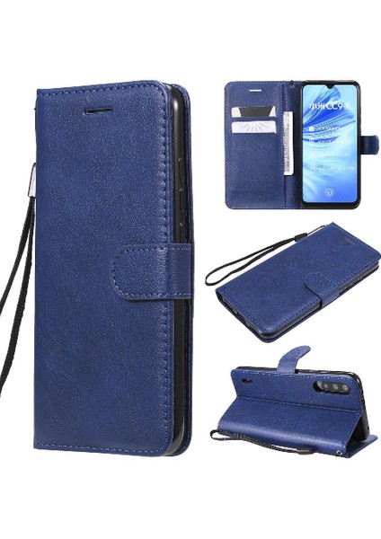 Kart Yuvası ile Xiaomi Mi CC9E Için Flip Case Klasik Katı Renk Yüksek Telefon (Yurt Dışından)