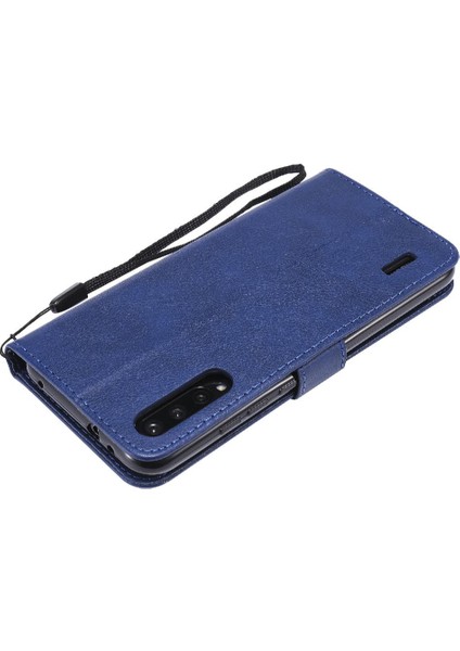 Kart Yuvası ile Xiaomi Mi CC9E Için Flip Case Klasik Katı Renk Yüksek Telefon (Yurt Dışından)