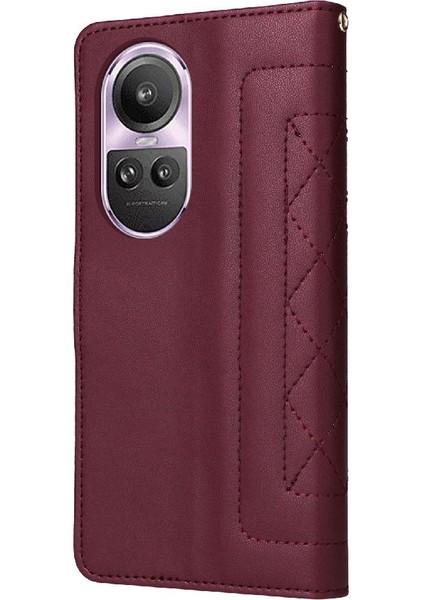 Oppo Için Flip Case Oppo 10 5g/10 Pro 5g Deri Kılıf Cüzdan Kapak Çevirin (Yurt Dışından)