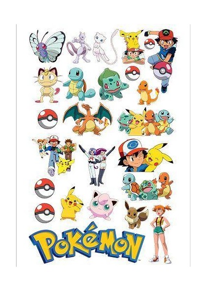 Pokemon Sticker 33*48 Cm