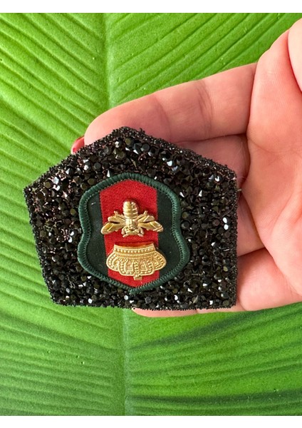 7x6 cm Ütü Ile Yapışan Taşlı Arı Taşlı Arma Dikiş Giyim Hobi Aksesuarı