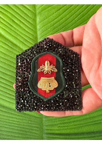7x6 cm Ütü Ile Yapışan Taşlı Arı Taşlı Arma Dikiş Giyim Hobi Aksesuarı