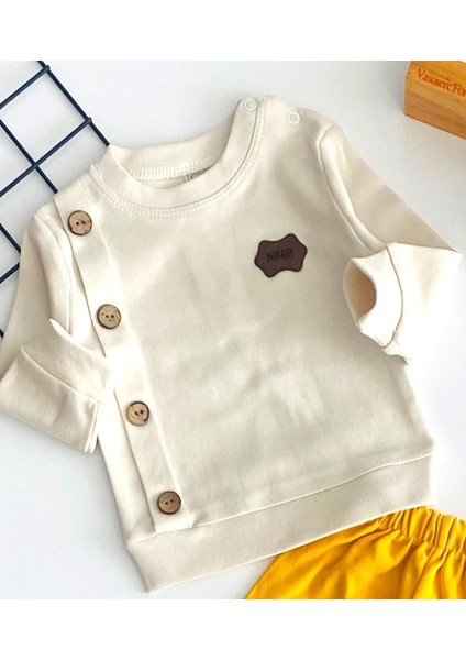 Neşeli Bebekler Önden Düğmeli Armalı Mevsmlik Takım Sarı fiyatları