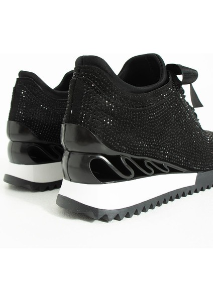 Zenna Yüksek Taban Siyah süet Kadın Spor Ayakkabı fırsatları