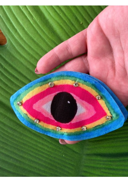11X6 cm Taşlı Renkli 3 Boyutlu Göz Arma Dikiş Ggiyim Aksesuarı fiyatları