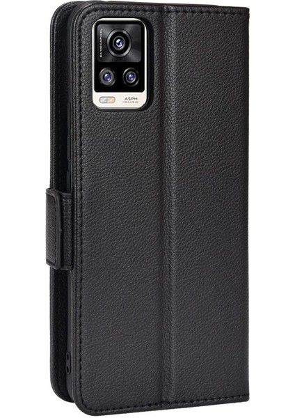 Vivo V20 Yan Toka Manyetik Kart Yuvaları Için Kılıf Tutucu Cüzdan Pu Deri (Yurt Dışından) modelleri