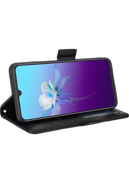 Vivo V20 Yan Toka Manyetik Kart Yuvaları Için Kılıf Tutucu Cüzdan Pu Deri (Yurt Dışından) indirimleri