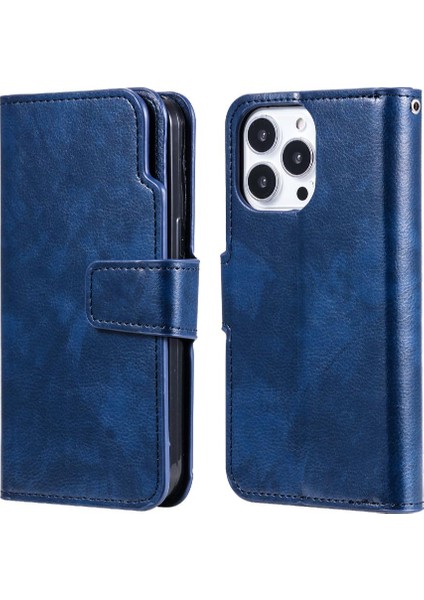IPhone 14 Için Kılıf Pro Max 9 Kart Yuvaları Cüzdan Kickstand Pu Deri (Yurt Dışından)