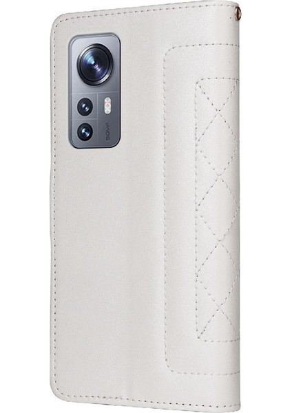 Xiaomi 12 Için Flip CASE/12X Darbeye Cüzdan Deri Kılıf Basit Flip (Yurt Dışından)