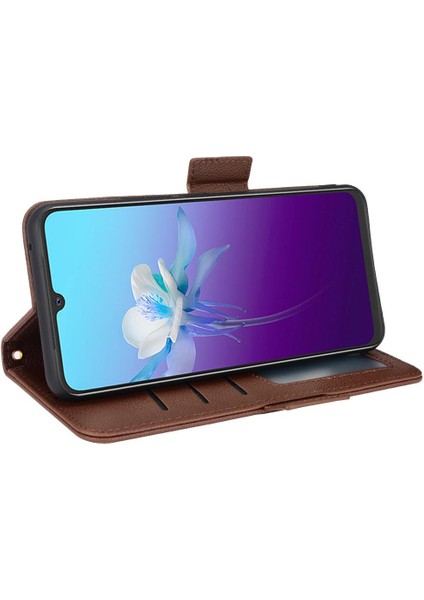 Vivo V20 Yan Toka Manyetik Kart Yuvaları Için Kılıf Tutucu Cüzdan Pu Deri (Yurt Dışından) fiyatları