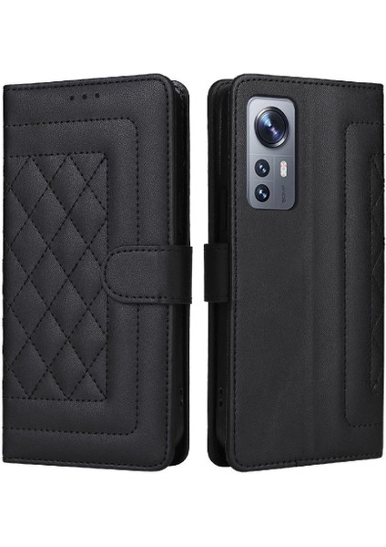 Xiaomi 12 Için Flip CASE/12X Darbeye Cüzdan Deri Kılıf Basit Flip (Yurt Dışından)