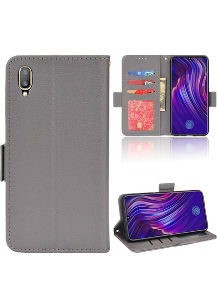 Vivo V11 Için KILIF/V11 Pro Manyetik Cüzdan Yan Toka Pu Deri Kart (Yurt Dışından)