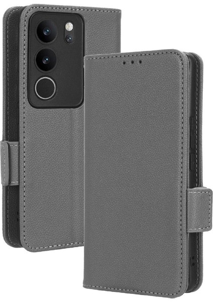Vivo V29 5g Pu Deri Manyetik Kart Yuvaları Için Kılıf Tutucu Cüzdan Yan (Yurt Dışından)
