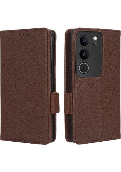 Vivo V29 5g Pu Deri Manyetik Kart Yuvaları Için Kılıf Tutucu Cüzdan Yan (Yurt Dışından)