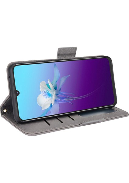 Vivo V20 Yan Toka Manyetik Kart Yuvaları Için Kılıf Tutucu Cüzdan Pu Deri (Yurt Dışından) indirimleri