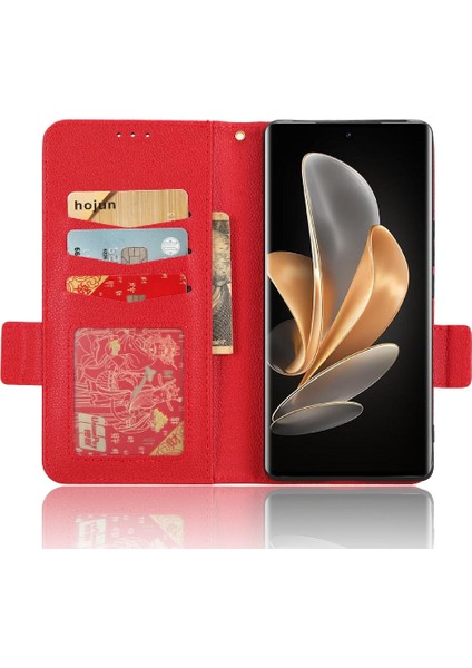Vivo V29 5g Pu Deri Manyetik Kart Yuvaları Için Kılıf Tutucu Cüzdan Yan (Yurt Dışından)