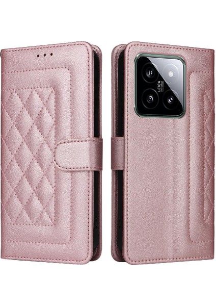 Xiaomi 14 5g Için Flip Case Deri Çanta Basit Iş Darbeye Çevir (Yurt Dışından)