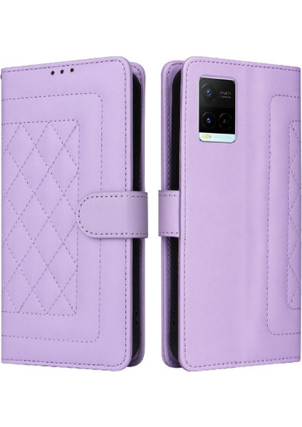 Vivo Y21 Için Flip CASE/Y33S Basit Iş Flip Kapak Kılıf Cüzdan (Yurt Dışından)
