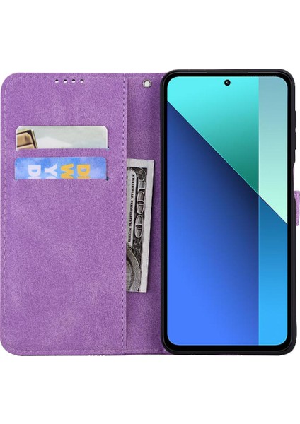Xiaomi Redmi Için Not 13 Pro 4g Flip Case Büyük Kelebek Elmas ile (Yurt Dışından)